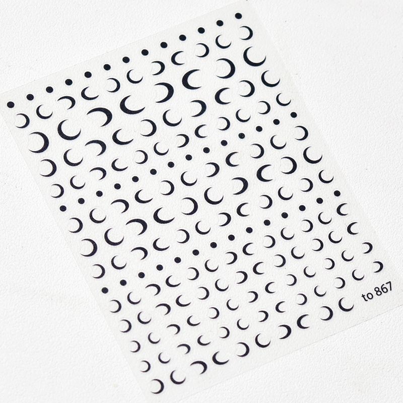 Hot Black White Little Crescent Nail Sticker Thin Tough Tomoni Adhesive Cute 5D Nail Sticker Japanese Style Decoration Black Crescent 867((Thin and tough))
Hot Black White Little Crescent Nail Sticker Thin Tough Tomoni Adhesive Cute 5D Nail Sticker Japanese Style Decoration Black Crescent 867((Thin and tough))