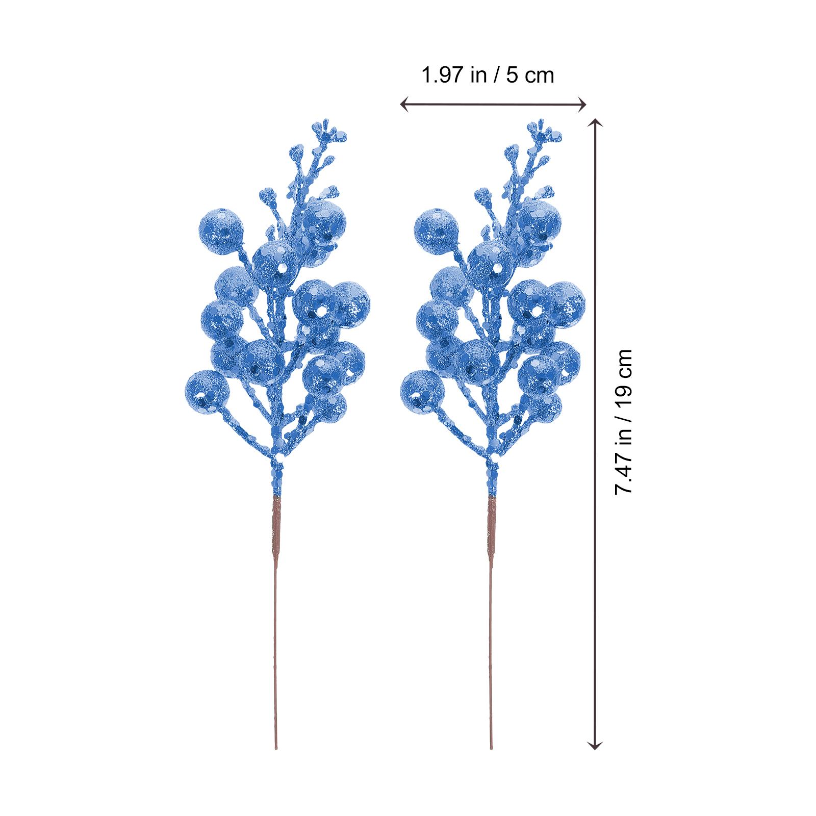 10Pcs Christmas Tree Decorations Artificial Berry Stems Glitter Branch for Wreath Centerpiece Holiday Display 19x5x5cm синій
10Pcs Christmas Tree Decorations Artificial Berry Stems Glitter Branch for Wreath Centerpiece Holiday Display 19x5x5cm синій