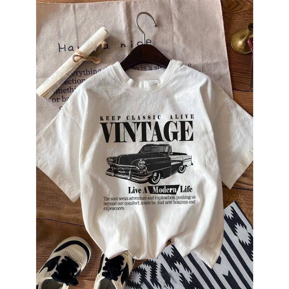 Retro Car Printed Women s T-shirt, Breathable Short Sleeved Fashionable and Personalized Top, Loose and Sporty, Comfortable and Soft Fabric XXXL
Retro Car Printed Women s T-shirt, Breathable Short Sleeved Fashionable and Personalized Top, Loose and Sporty, Comfortable and Soft Fabric XXXL