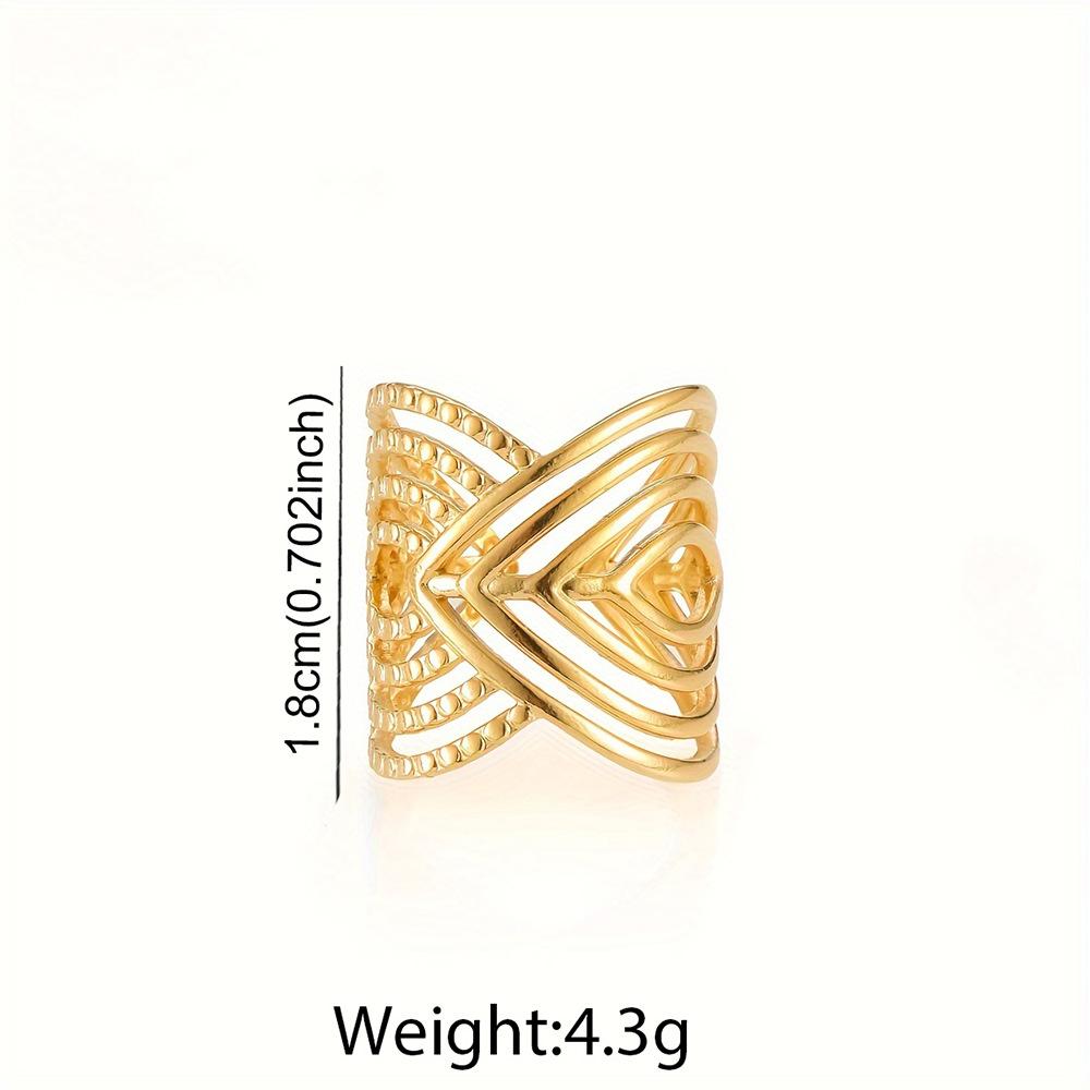 Wide Irregular Geometric Ring Stainless Steel Gold CoIor Open Rings Woemn Fashion Aesthetic Hip Hop Zircon Gift Wholesale Open
Wide Irregular Geometric Ring Stainless Steel Gold CoIor Open Rings Woemn Fashion Aesthetic Hip Hop Zircon Gift Wholesale Open