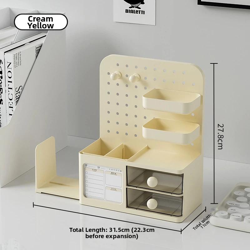 All In One Desk Storage Organizer With Pen Holder Pegboard And Drawers For School Office And Makeup Supplies жёлтый
All In One Desk Storage Organizer With Pen Holder Pegboard And Drawers For School Office And Makeup Supplies жёлтый