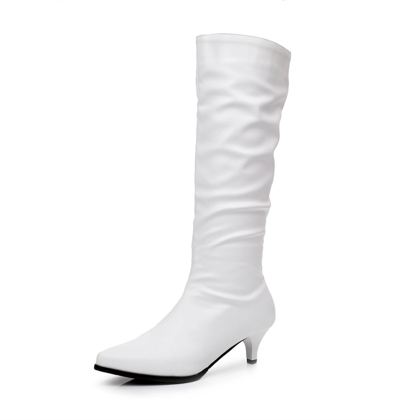 Женские сапоги на высоком каблуке средней высоты, осенне-зимние, новые, с острым тонким каблуком, однотонные, большого размера, повседневные сапоги 47
Женские сапоги на высоком каблуке средней высоты, осенне-зимние, новые, с острым тонким каблуком, однотонные, большого размера, повседневные сапоги 47