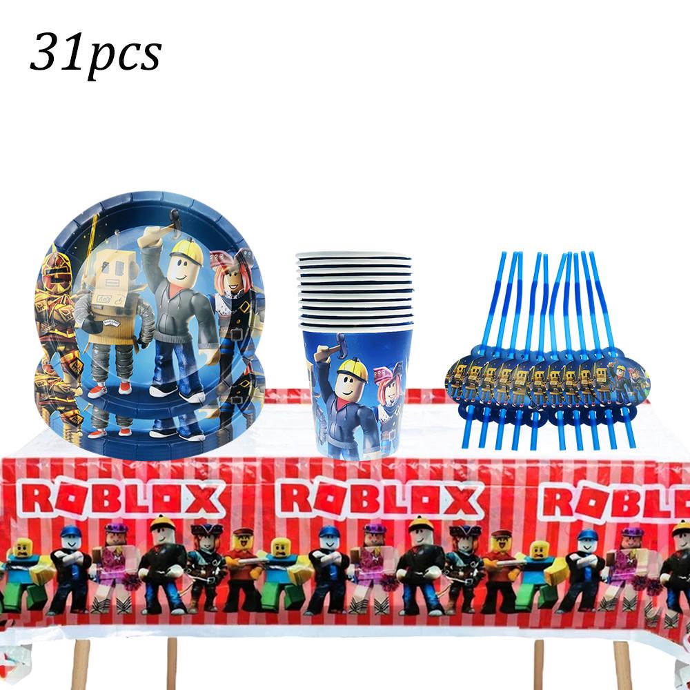 Roblox Birthday Party Decorations Supplie Celebration Disposable Tablecloth Cup Plate Baby Shower banner pennant paper set Entertaining Play Safe
Roblox Birthday Party Decorations Supplie Celebration Disposable Tablecloth Cup Plate Baby Shower banner pennant paper set Entertaining Play Safe