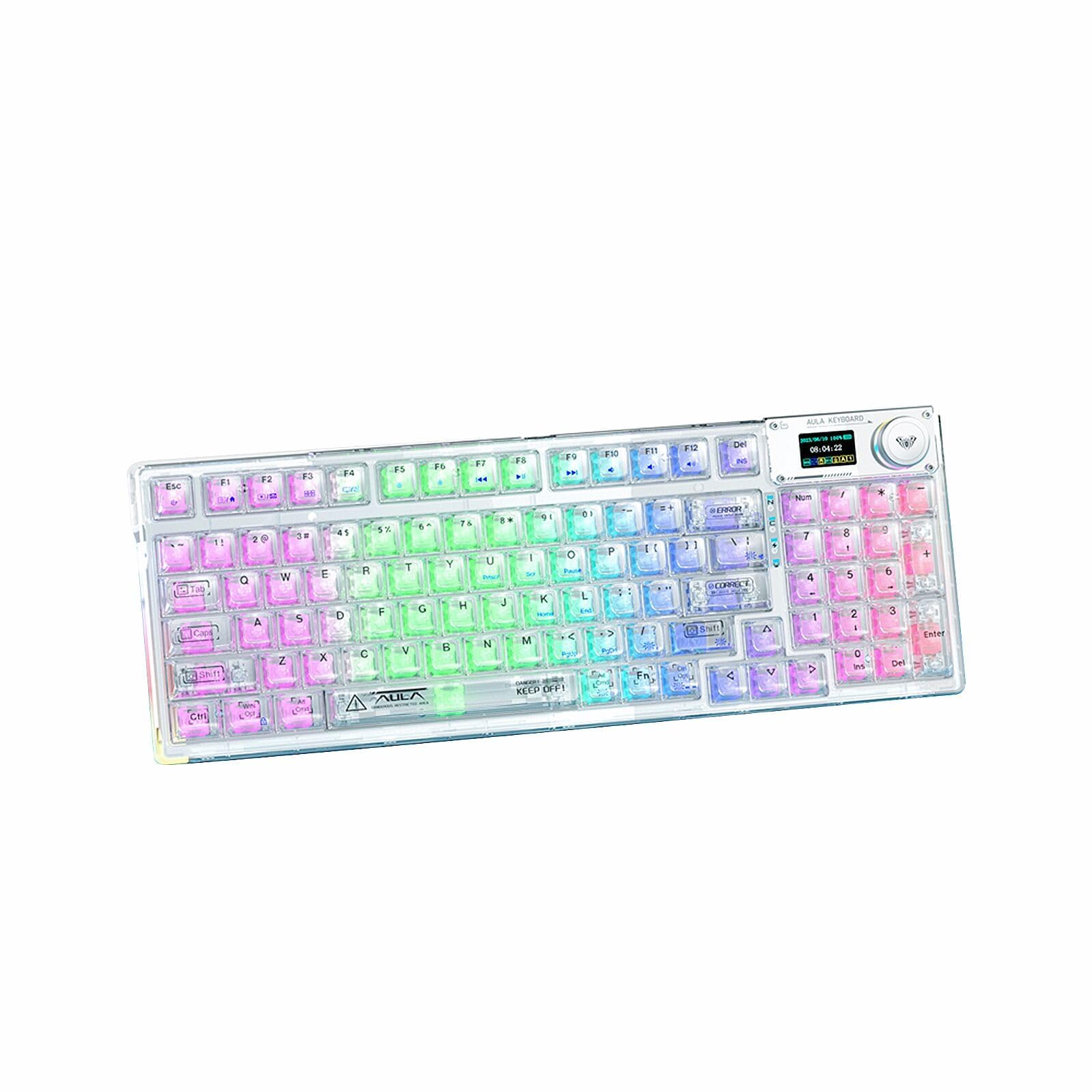 OUSEITECH F98pro Gaming Transparent Mechanical Transparent RGB 95 with White Keyboard, Keyboard, Keyboard, Numpad, Wireless, White, Keycaps, Hot-Swap
OUSEITECH F98pro Gaming Transparent Mechanical Transparent RGB 95 with White Keyboard, Keyboard, Keyboard, Numpad, Wireless, White, Keycaps, Hot-Swap