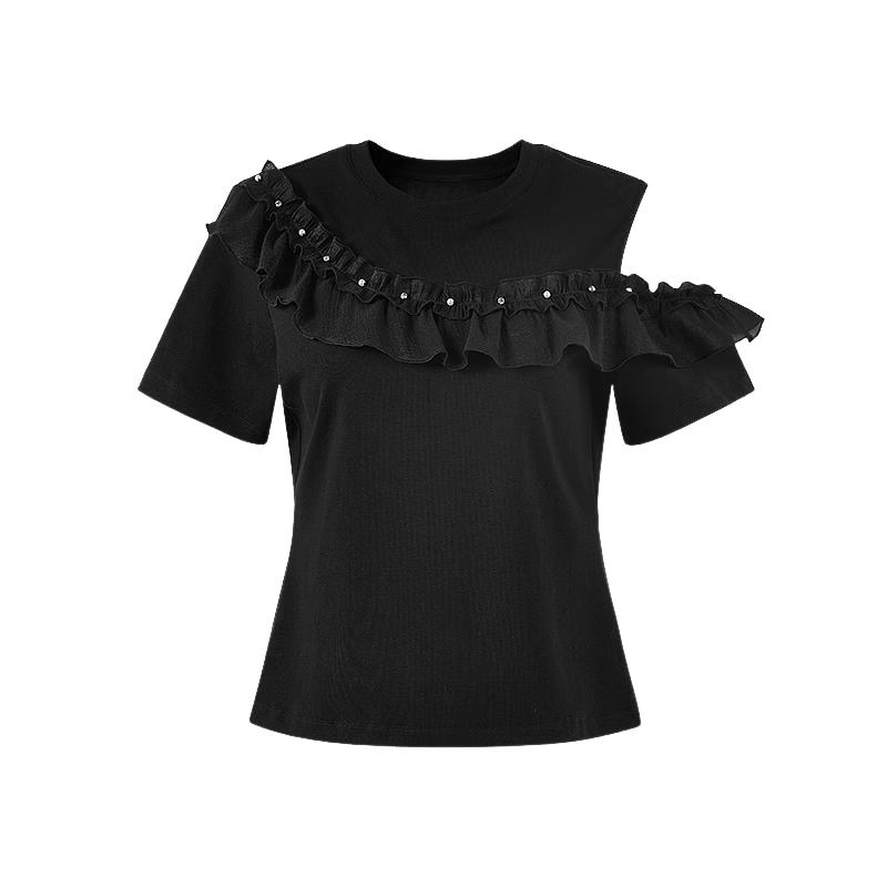 Women s Ruffle Asymmetric Off-Shoulder Slim T-Shirt M
Women s Ruffle Asymmetric Off-Shoulder Slim T-Shirt M