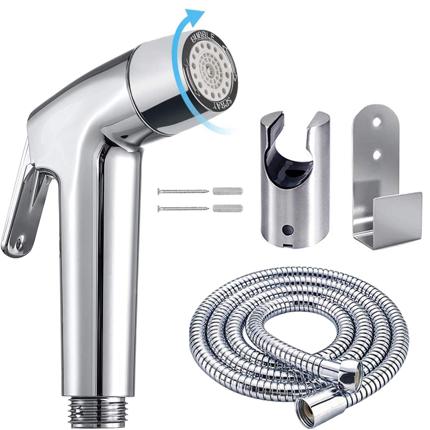 High-pressure shower head, 1.5m hose, wall-mount bracket, handheld shower head, portable diaper toilet cover set, toilet nozzle, toilet cover, shower
High-pressure shower head, 1.5m hose, wall-mount bracket, handheld shower head, portable diaper toilet cover set, toilet nozzle, toilet cover, shower