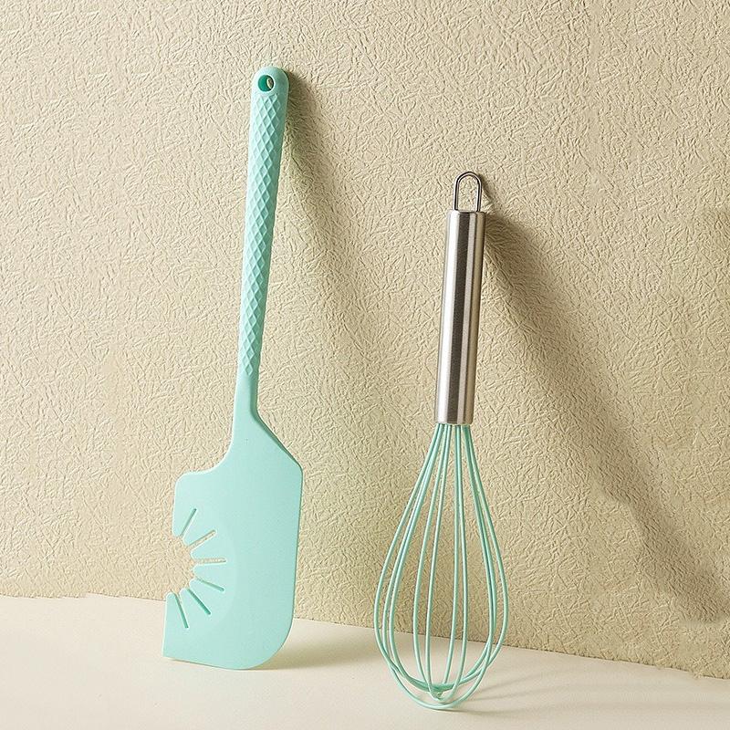 2Pcs/Set Egg Beaters Silicone Scraper Hanging Multi-functional Resistant Cream Scraper Egg Beater Cooking Baking Kitchen Tool синій
2Pcs/Set Egg Beaters Silicone Scraper Hanging Multi-functional Resistant Cream Scraper Egg Beater Cooking Baking Kitchen Tool синій