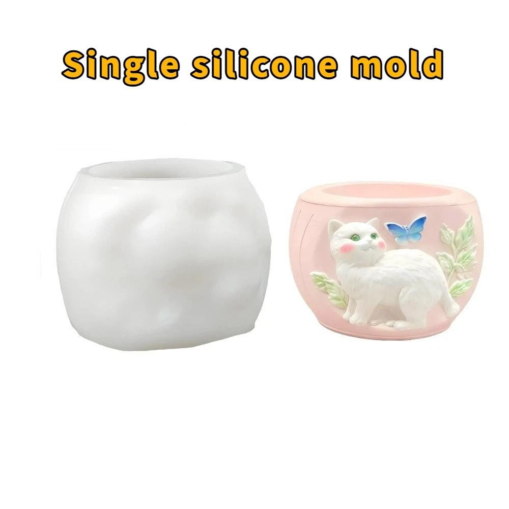Cartoon Cat Shape Silicone Flowerpot Mold Non-stick Soft Planter Mold Handmade Eco-Friendly Storage Jar Mold DIY Crafts Making білий
Cartoon Cat Shape Silicone Flowerpot Mold Non-stick Soft Planter Mold Handmade Eco-Friendly Storage Jar Mold DIY Crafts Making білий