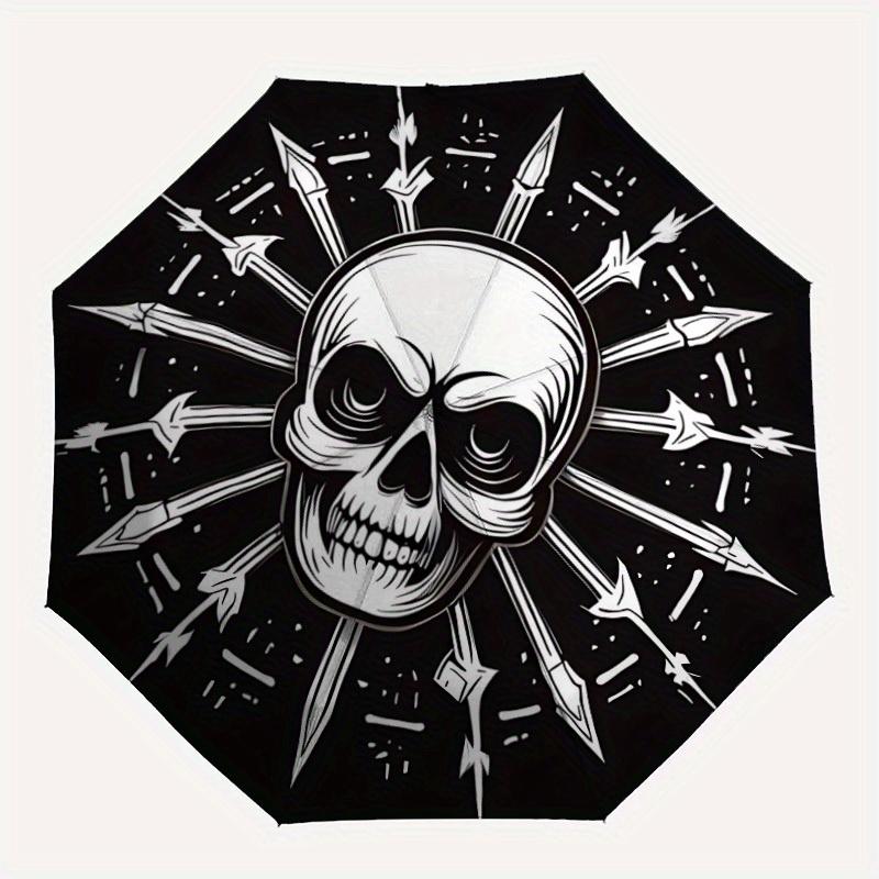 1pc Skull Arrows Automatic Open/close, Heavy-Duty Iron Frame & 8-Rib structure, Compact Folding Umbrella for Women/Men, All-Season Travel, 165
1pc Skull Arrows Automatic Open/close, Heavy-Duty Iron Frame & 8-Rib structure, Compact Folding Umbrella for Women/Men, All-Season Travel, 165
