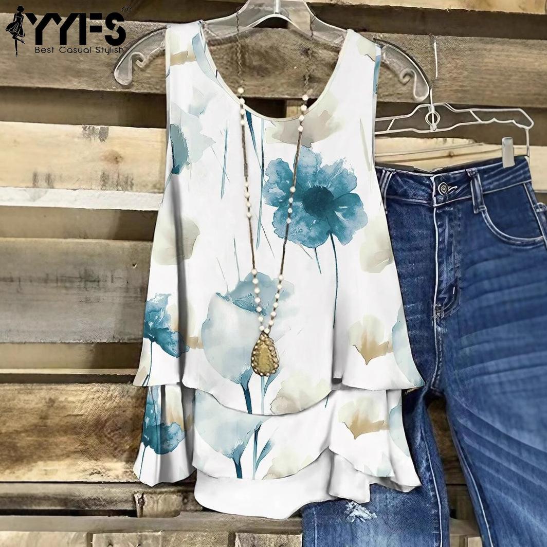 YYFS Women s Fashion Casual Summer Spring Flower Pattern Print Sleeveless U-Neck Blouses & Shirts XXXXXL
YYFS Women s Fashion Casual Summer Spring Flower Pattern Print Sleeveless U-Neck Blouses & Shirts XXXXXL