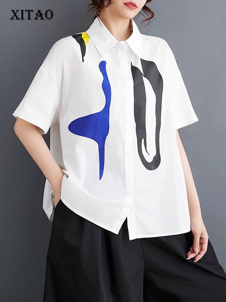 Xitao Однобортная женская рубашка с коротким рукавом ZY8682
Xitao Однобортная женская рубашка с коротким рукавом ZY8682