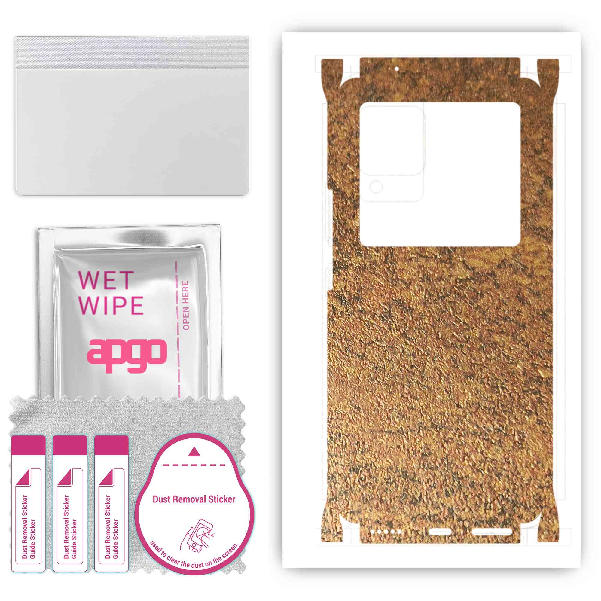 apgo Protective Skin Sticker for the back+sides compatible with Vivo X70 Pro Plus, Full Wrap Film, Foil, Vinyl - Pattern Rusty Copper
apgo Protective Skin Sticker for the back+sides compatible with Vivo X70 Pro Plus, Full Wrap Film, Foil, Vinyl - Pattern Rusty Copper