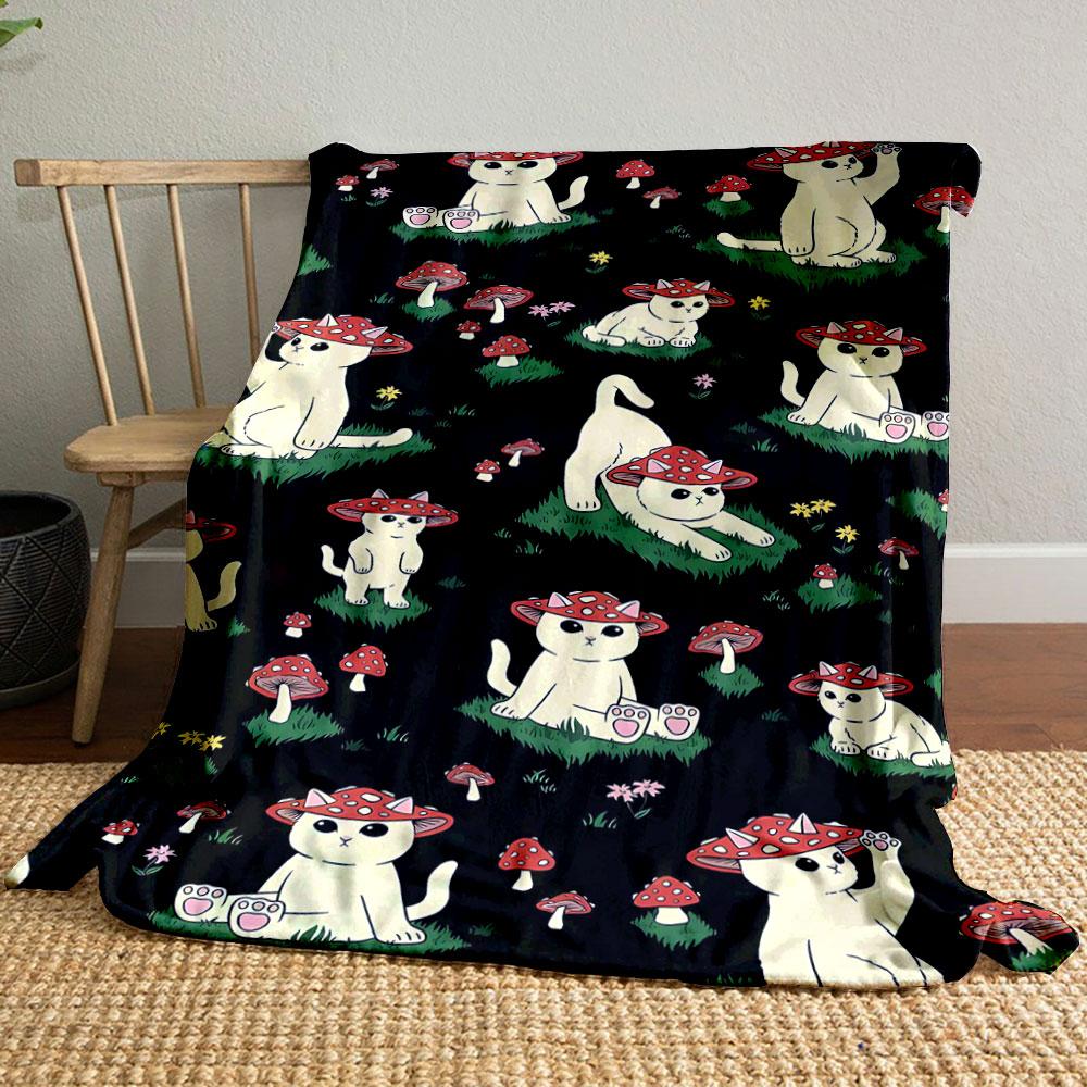 Cute Mushroom Cat Pattern Flannel Blanket bedroom Blanket for Livingroom Couch lunch break Soft throw for Friend s festival Gift 80cm x 120cm
Cute Mushroom Cat Pattern Flannel Blanket bedroom Blanket for Livingroom Couch lunch break Soft throw for Friend s festival Gift 80cm x 120cm