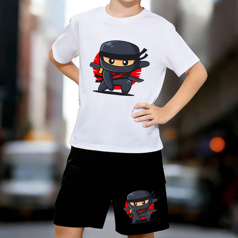 Boys 2 Piece Chibi Ninja Printed outfit, Short Sleeve T-Shirt and Shorts Set for Kids Age 5-14,Black and White Sporty Casual Summer Clothes 13-14 Years білий
Boys 2 Piece Chibi Ninja Printed outfit, Short Sleeve T-Shirt and Shorts Set for Kids Age 5-14,Black and White Sporty Casual Summer Clothes 13-14 Years білий
