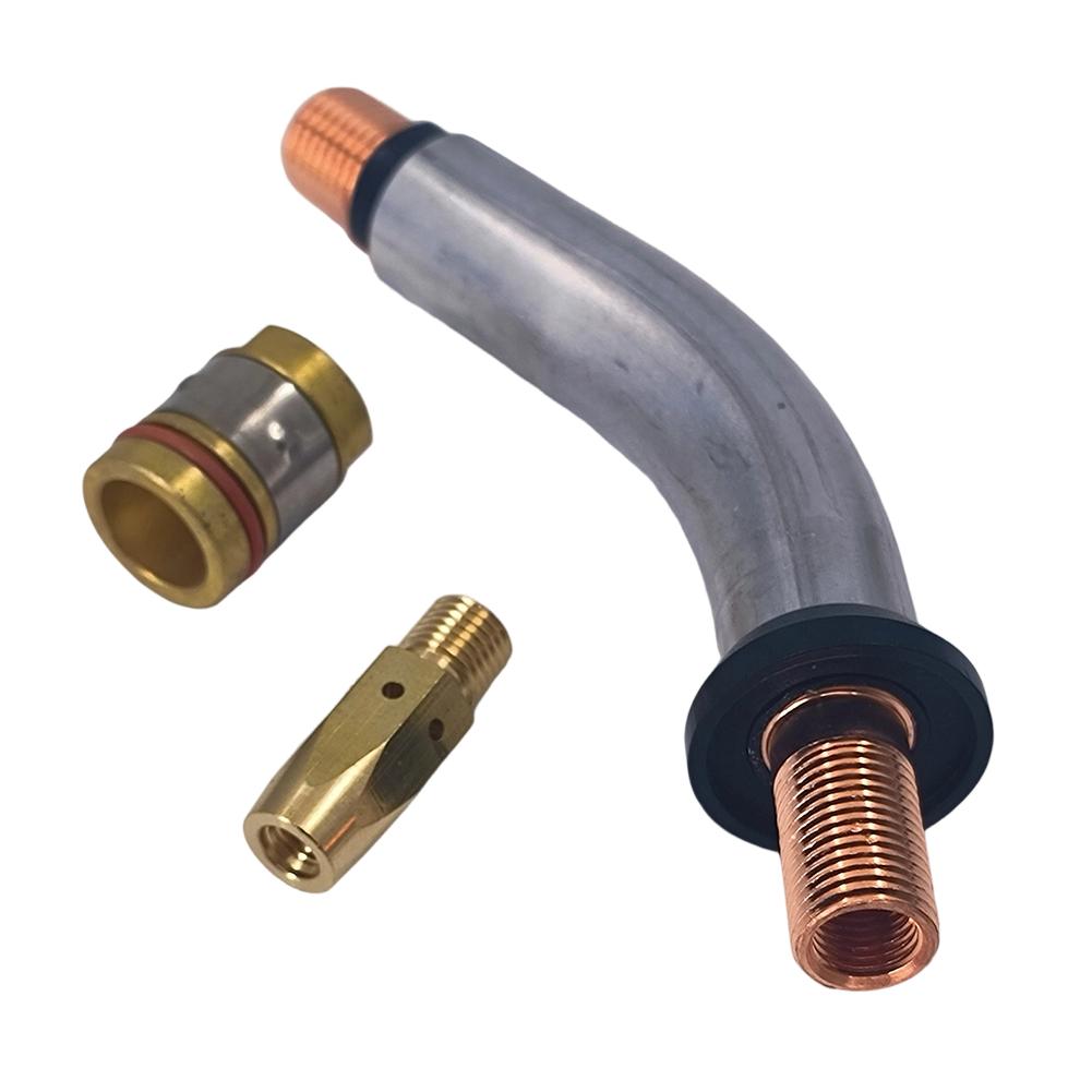 Metal Gooseneck MIG Welding Torch Tube with Diffuser for Miller M25 and 200 Series MIG Torches 45 Degree Bend Design China Mainland
Metal Gooseneck MIG Welding Torch Tube with Diffuser for Miller M25 and 200 Series MIG Torches 45 Degree Bend Design China Mainland