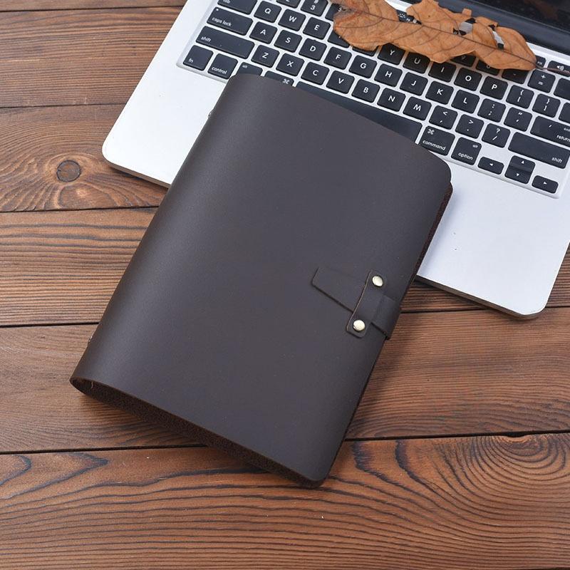 A5 Retro Buckle Design Top Layer Cowhide Notebook Simple Business Loose Leaf Notebook Crazy Horse Leather Hand Account Book (as the picture,Blank page)
A5 Retro Buckle Design Top Layer Cowhide Notebook Simple Business Loose Leaf Notebook Crazy Horse Leather Hand Account Book (as the picture,Blank page)