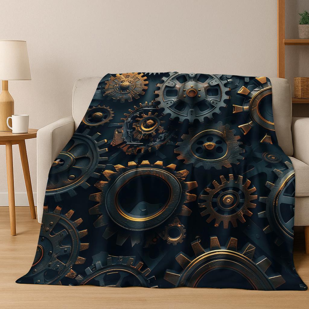 Mechanical Gear Punk Flannel Blanket Soft Warm Throw Blanket for Hom Bed Bedroom Living Room Office Travel Camping Picnic Gift 75x90cm
Mechanical Gear Punk Flannel Blanket Soft Warm Throw Blanket for Hom Bed Bedroom Living Room Office Travel Camping Picnic Gift 75x90cm