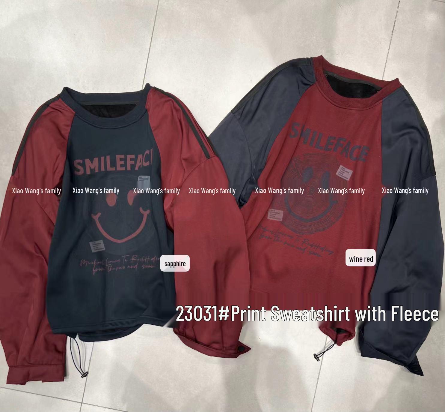 Зимний свитшот флисовый с принтом смайлика в корейском стиле от Сяо Вана, размер плюс One Size вино красного
Зимний свитшот флисовый с принтом смайлика в корейском стиле от Сяо Вана, размер плюс One Size вино красного