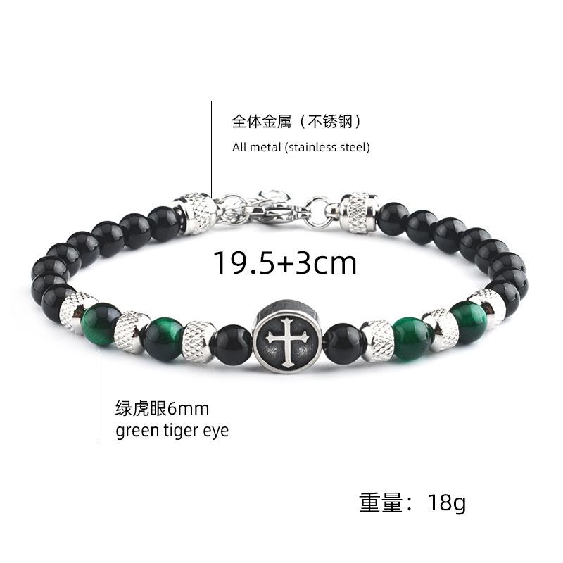 Retro Cross Bracelet For Men Stainless Steel Buckle 6mm Grade A Natural Tiger Eyes Stone Braslet Hiphop Rock Cycling Accessories Adjustable зелений
Retro Cross Bracelet For Men Stainless Steel Buckle 6mm Grade A Natural Tiger Eyes Stone Braslet Hiphop Rock Cycling Accessories Adjustable зелений