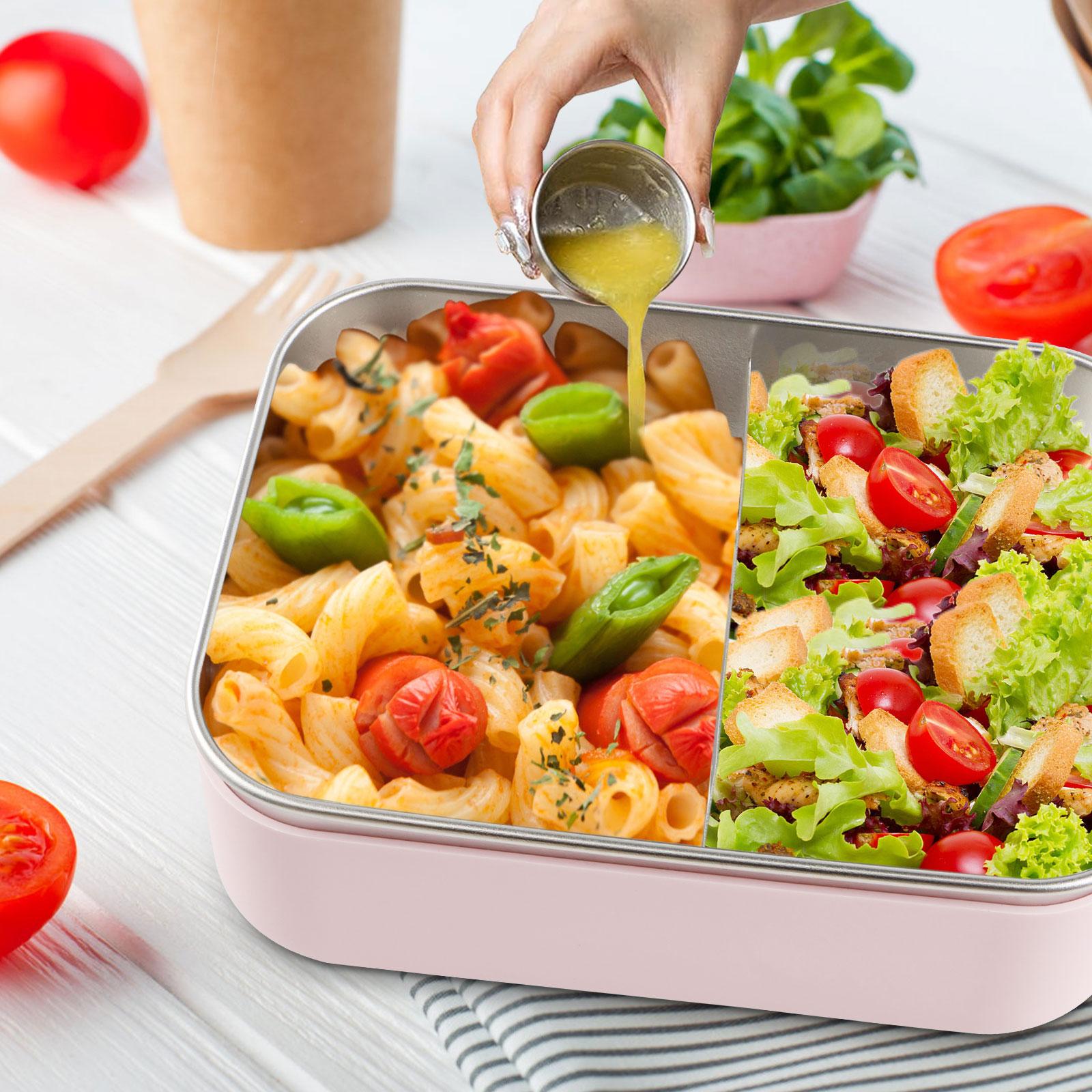 Bento Box Stainless Steel Bento Storage Box with 1.6L Salad Dressing Container 2-Compartment Bento Container with Removable розовый
Bento Box Stainless Steel Bento Storage Box with 1.6L Salad Dressing Container 2-Compartment Bento Container with Removable розовый
