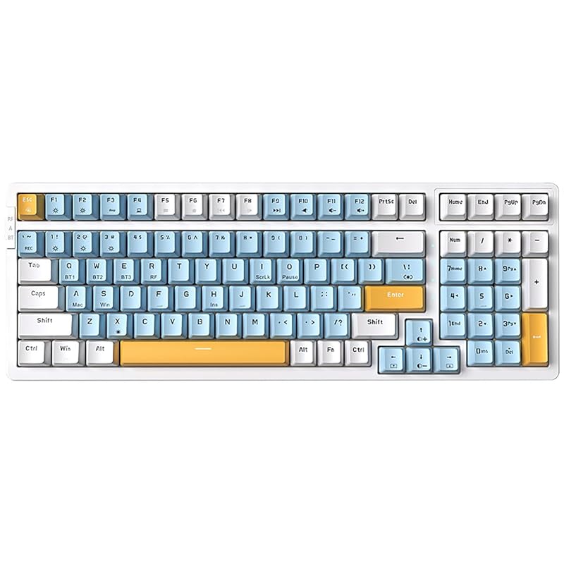 Merdia mechanical keyboard Type-c wired connection 2.4G 100 keys independent key switch LED backlight English sequence ABS material For Mac & Win Blue
Merdia mechanical keyboard Type-c wired connection 2.4G 100 keys independent key switch LED backlight English sequence ABS material For Mac & Win Blue