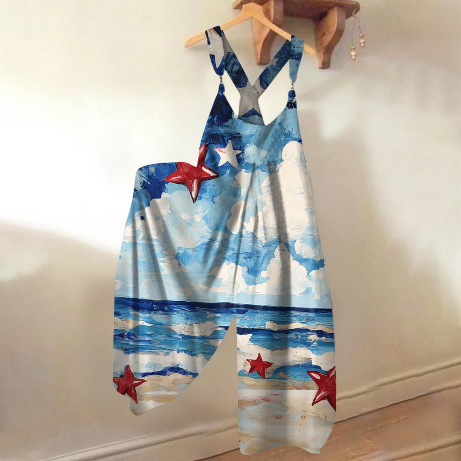 Women s Fashion Print Casual Loose Back Straps Wide Leg Jumpsuit L
Women s Fashion Print Casual Loose Back Straps Wide Leg Jumpsuit L