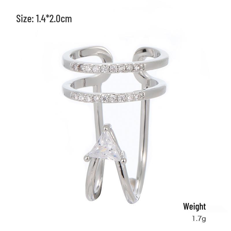 Кільце на відкритий ніготь Kenjie з міді золотистого кольору, інкрустоване цирконами - Жіночий модний літній аксесуар Adjustable Size
Кільце на відкритий ніготь Kenjie з міді золотистого кольору, інкрустоване цирконами - Жіночий модний літній аксесуар Adjustable Size