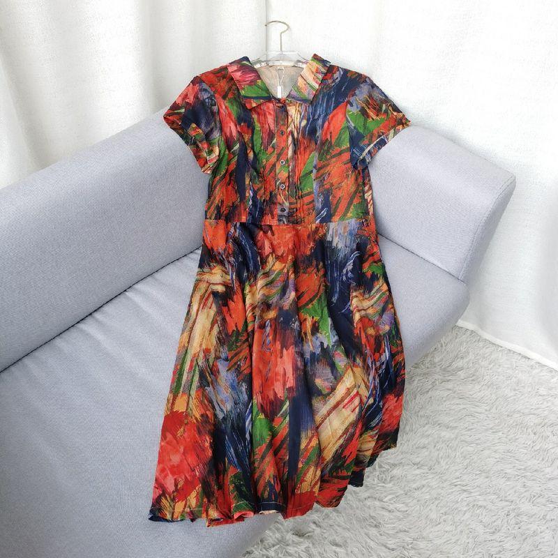 Ladieswear Dress Summer Short Sleeve Loose Plus Size Overknee Dress New New Arrival Middle-Aged and Elderly Printed Dress Children Orange + navy blue 2XL
Ladieswear Dress Summer Short Sleeve Loose Plus Size Overknee Dress New New Arrival Middle-Aged and Elderly Printed Dress Children Orange + navy blue 2XL