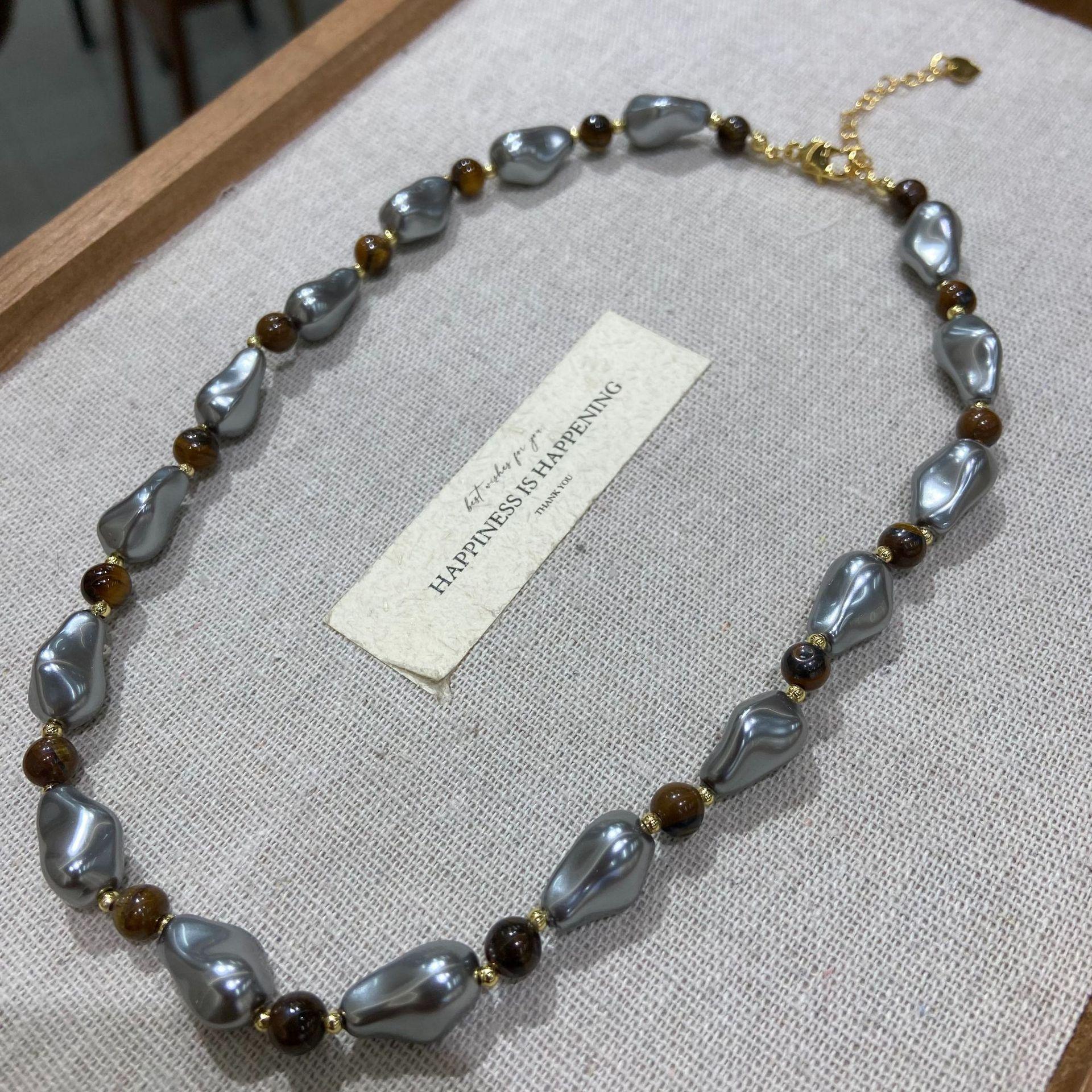 Retro Personalized Artificial Baroque Tiger S Eye Stone Necklace Women S Light Luxury High-End Irregular Necklace Sweater Chain
Retro Personalized Artificial Baroque Tiger S Eye Stone Necklace Women S Light Luxury High-End Irregular Necklace Sweater Chain