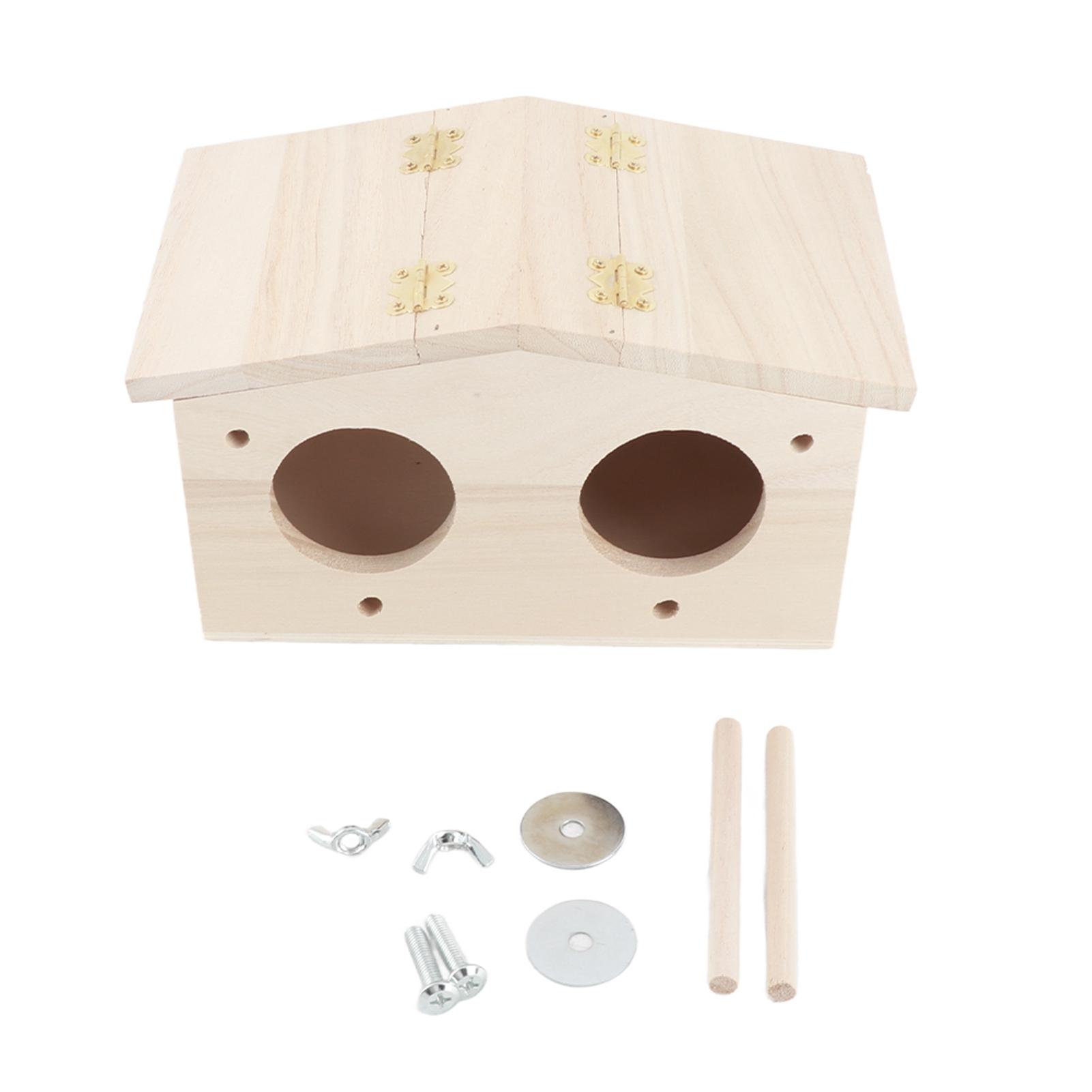 Wooden Bird House, Plane Wood Breeding for Parrots, Swallows and Wild Birds, Outdoor Bird House 23x12.9x12.5 Cm with Design of
Wooden Bird House, Plane Wood Breeding for Parrots, Swallows and Wild Birds, Outdoor Bird House 23x12.9x12.5 Cm with Design of