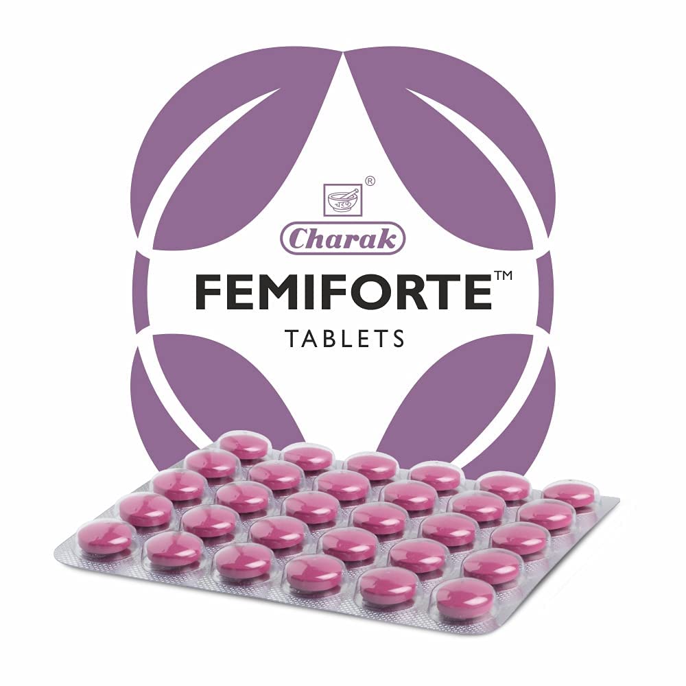 Charak Pharma Femiforte Herbal Tablet for White Discharge Relief, 30 Tablets X Pack of 2, Natural Care
Charak Pharma Femiforte Herbal Tablet for White Discharge Relief, 30 Tablets X Pack of 2, Natural Care