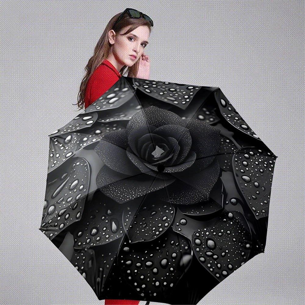 Automatic Folding Umbrella with Black Rose & Water Droplets Design - Portable Collapsible 8-Rib Durable Canopy, Elegant Outdoo (as the picture,Iron&8K)
Automatic Folding Umbrella with Black Rose & Water Droplets Design - Portable Collapsible 8-Rib Durable Canopy, Elegant Outdoo (as the picture,Iron&8K)