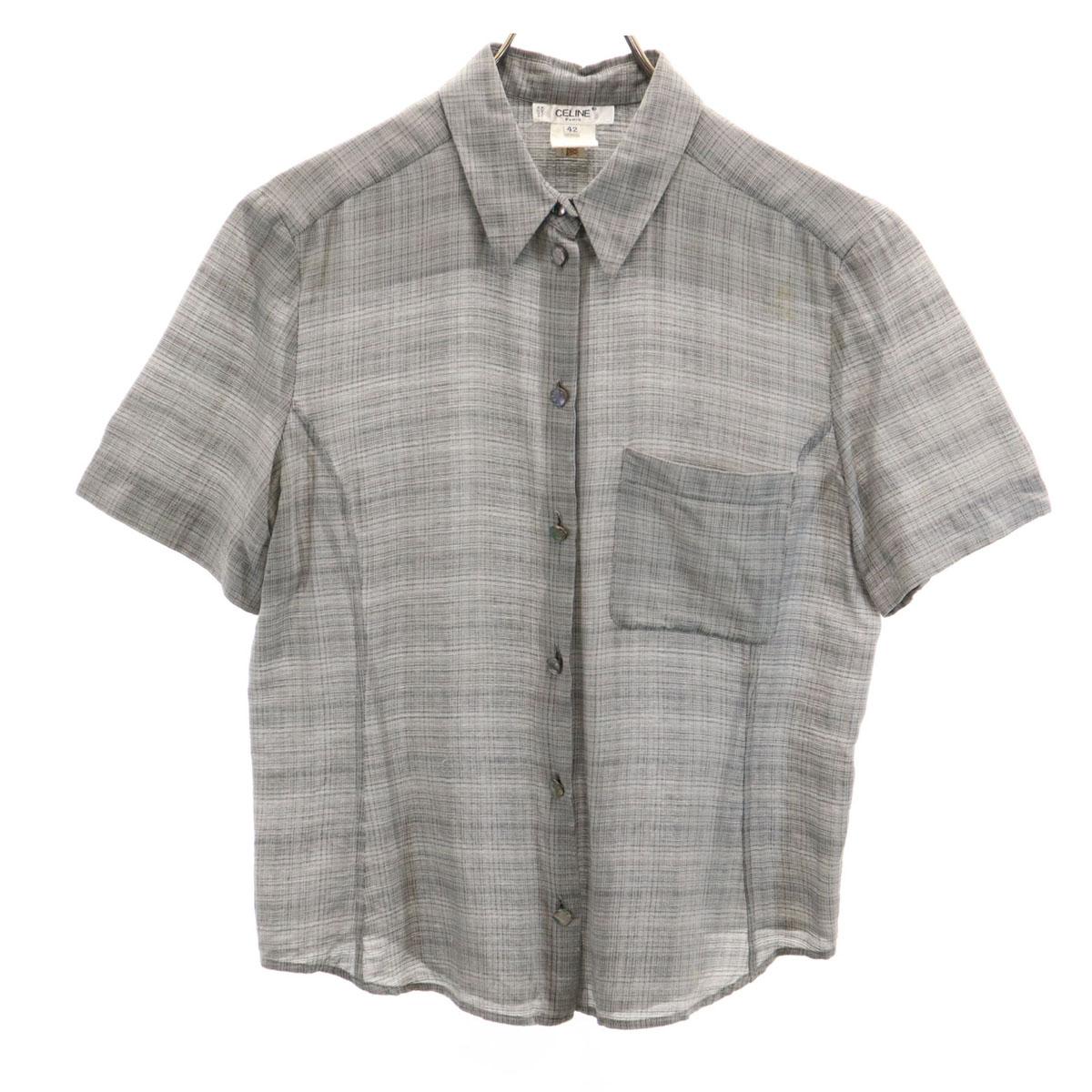 CELINE Французская рубашка из шелковой смеси в клетку с коротким рукавом 42 серый Женская Б/У
CELINE Французская рубашка из шелковой смеси в клетку с коротким рукавом 42 серый Женская Б/У
