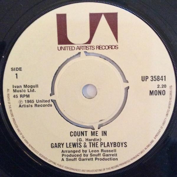 7inch Record GARY LEWIS THE PLAYBOYS Count Me In UP35841 United Artists 1975 UK Pop Used
7inch Record GARY LEWIS THE PLAYBOYS Count Me In UP35841 United Artists 1975 UK Pop Used