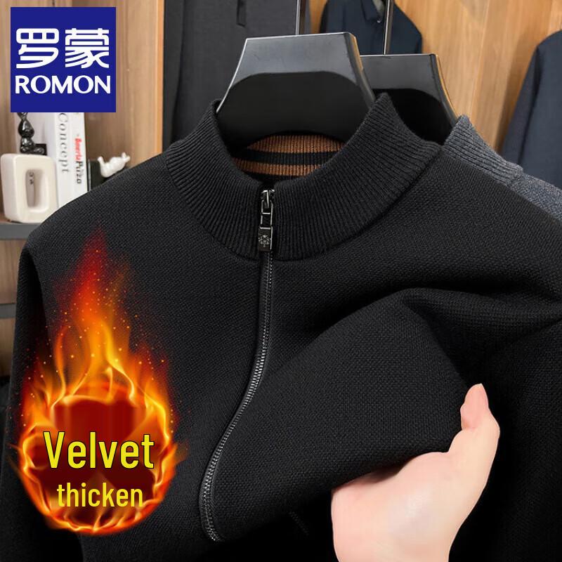 Romon Men s Stand-Collar Zip-Up Fleece Lined Wool Blend Cardigan Sweater L
Romon Men s Stand-Collar Zip-Up Fleece Lined Wool Blend Cardigan Sweater L