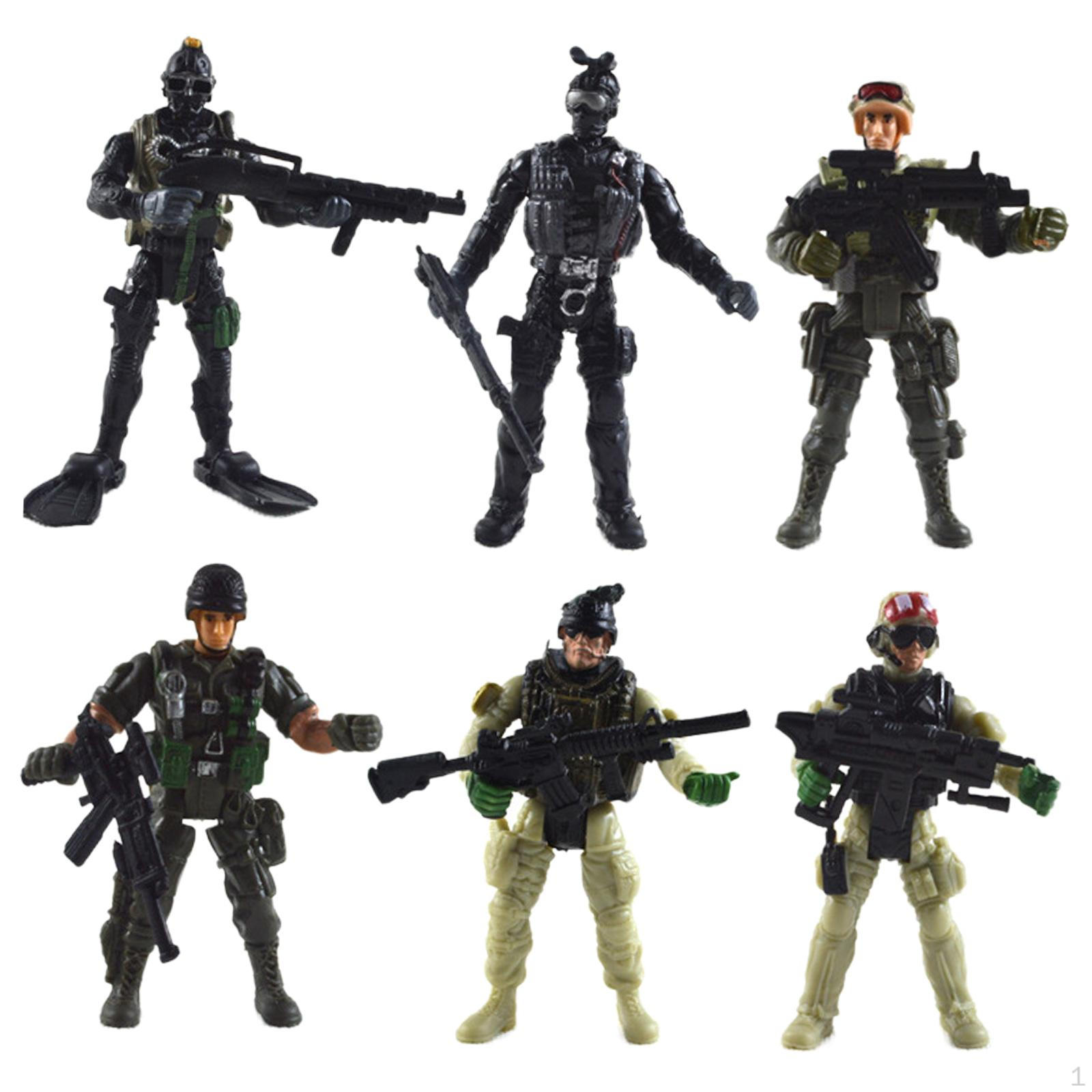 6x Action Figures Toy Army Men Set Removable Arm Legs Special Forces Figurines
6x Action Figures Toy Army Men Set Removable Arm Legs Special Forces Figurines