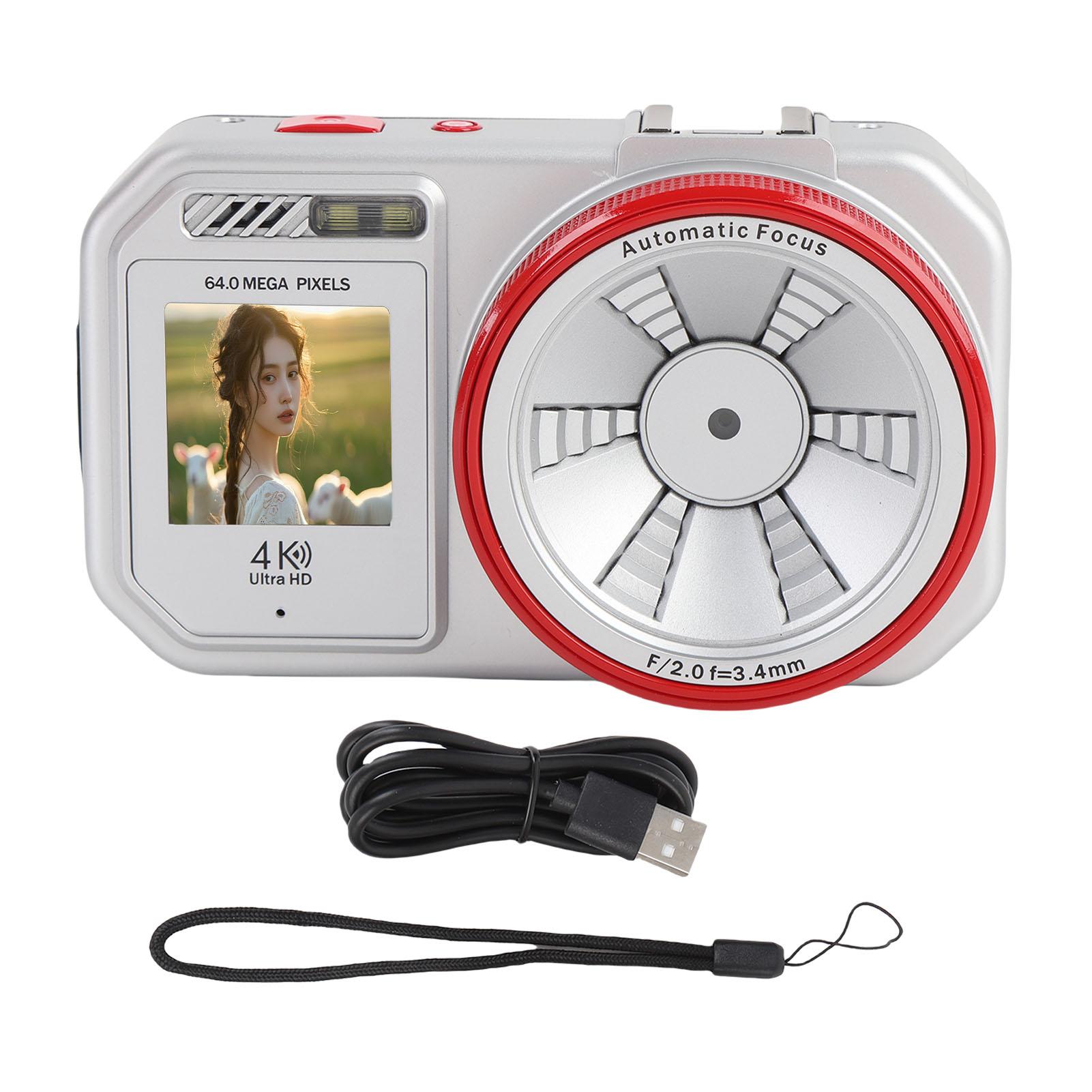 Digital Camera 64MP High Resolution 2.8 Inch HD Screen 18x Digital Zoom Autofocus Selfie Portable чорний
Digital Camera 64MP High Resolution 2.8 Inch HD Screen 18x Digital Zoom Autofocus Selfie Portable чорний