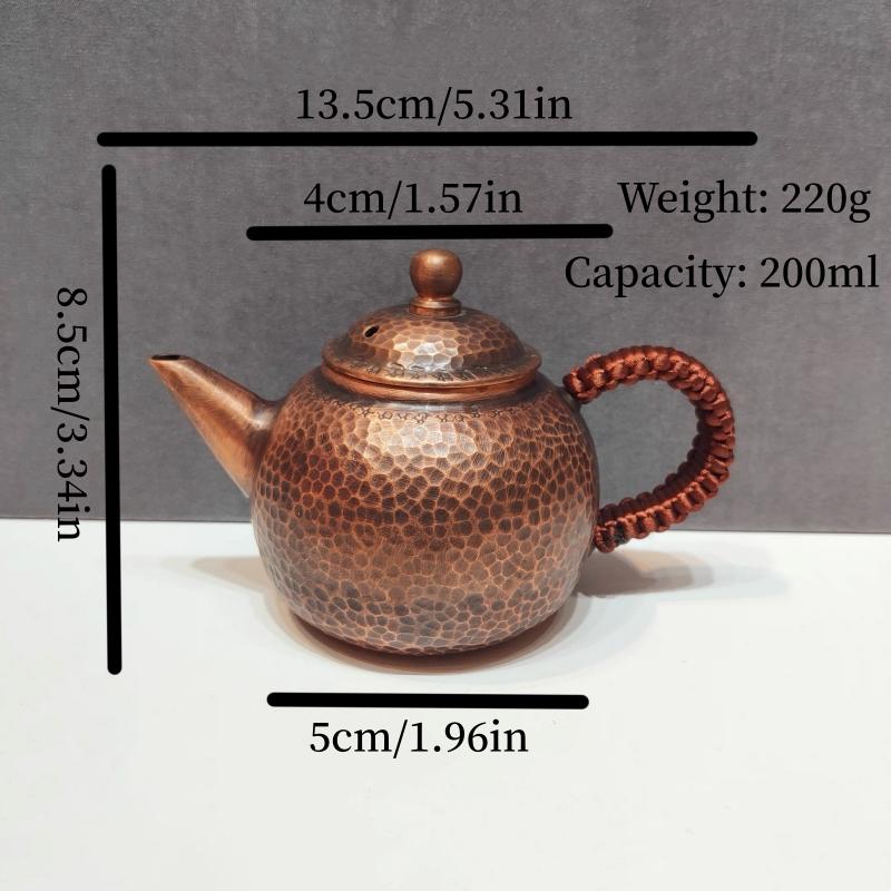 Handcrafted Small-Sized Vintage Pure Copper Coffee Pot,200 Ml Boiling Tea Kettle And Brewing Coffee,Hammer Texture Pot Tableware
Handcrafted Small-Sized Vintage Pure Copper Coffee Pot,200 Ml Boiling Tea Kettle And Brewing Coffee,Hammer Texture Pot Tableware