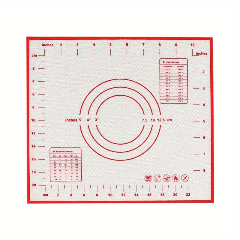 Нековзний силіконовий килимок для випічки з мірним лічильником та килимками для розкачування тіста та основи для пирога - ідеально підходить для випічки та приготування їжі, кухонні аксесуари 40*60cm червоний
Нековзний силіконовий килимок для випічки з мірним лічильником та килимками для розкачування тіста та основи для пирога - ідеально підходить для випічки та приготування їжі, кухонні аксесуари 40*60cm червоний