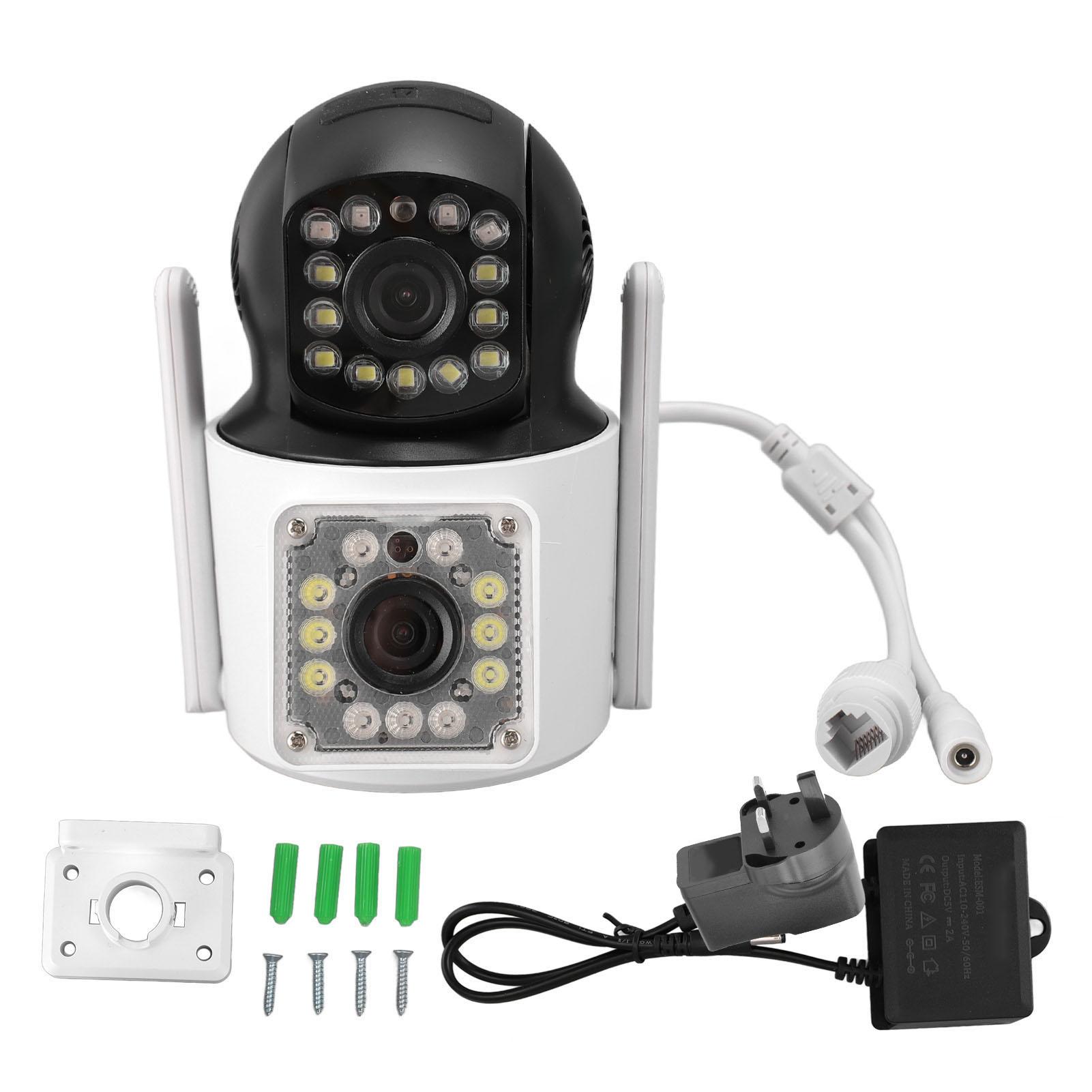 1080P Dual Lens Security Camera 360 Degree PTZ 2.4G WiFi Wireless Color Night Vision 2 Way Talk US Plug
1080P Dual Lens Security Camera 360 Degree PTZ 2.4G WiFi Wireless Color Night Vision 2 Way Talk US Plug