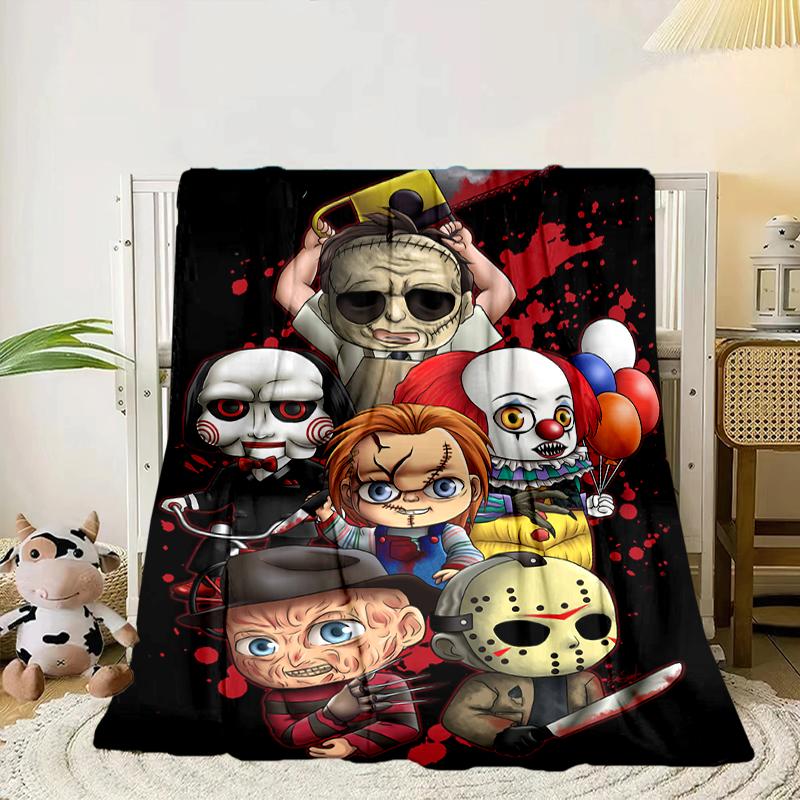 Horror Movie Icons Blanket Flannel Blanket for bed, sofa, Camping, Hiking, Picnic Essentials, gift for family Fan gifts 75x90cm
Horror Movie Icons Blanket Flannel Blanket for bed, sofa, Camping, Hiking, Picnic Essentials, gift for family Fan gifts 75x90cm