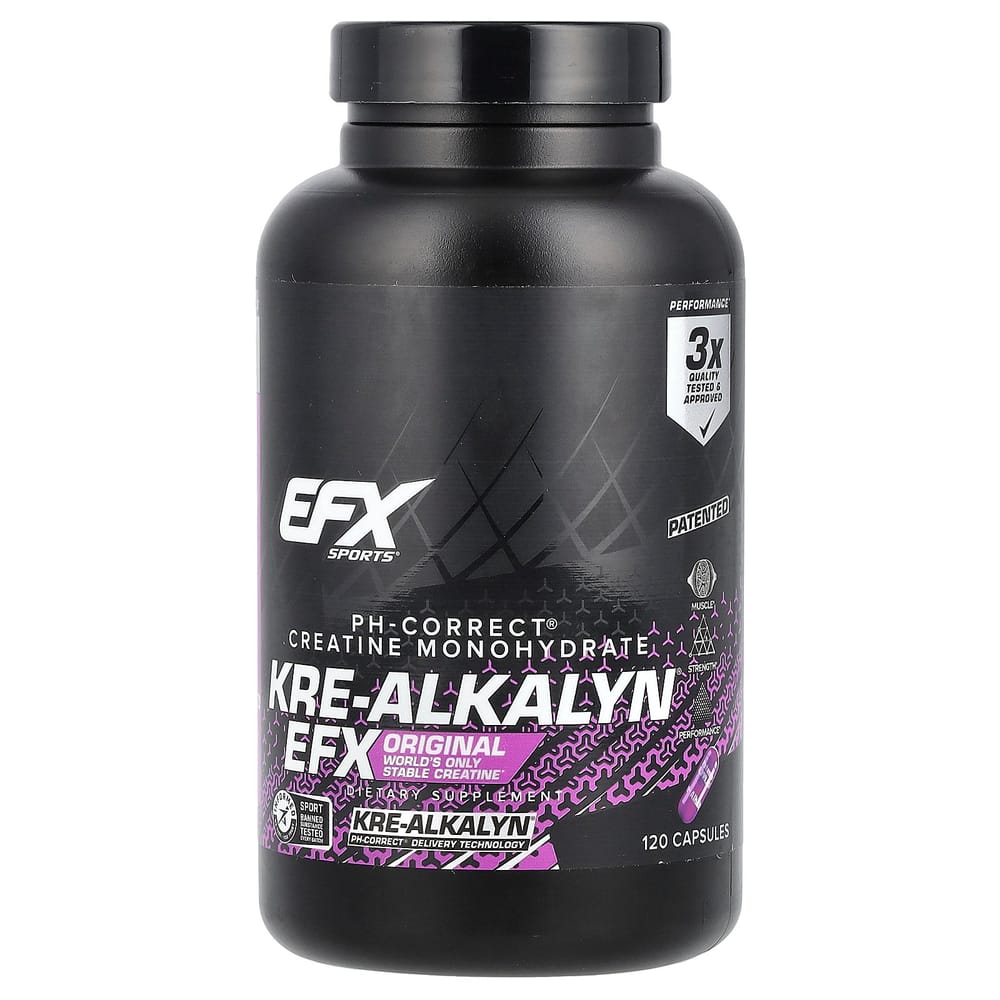 EFX Sports Kre-Alkalyn EFX Capsules 120 Count 120 pcs - 1 ea
EFX Sports Kre-Alkalyn EFX Capsules 120 Count 120 pcs - 1 ea