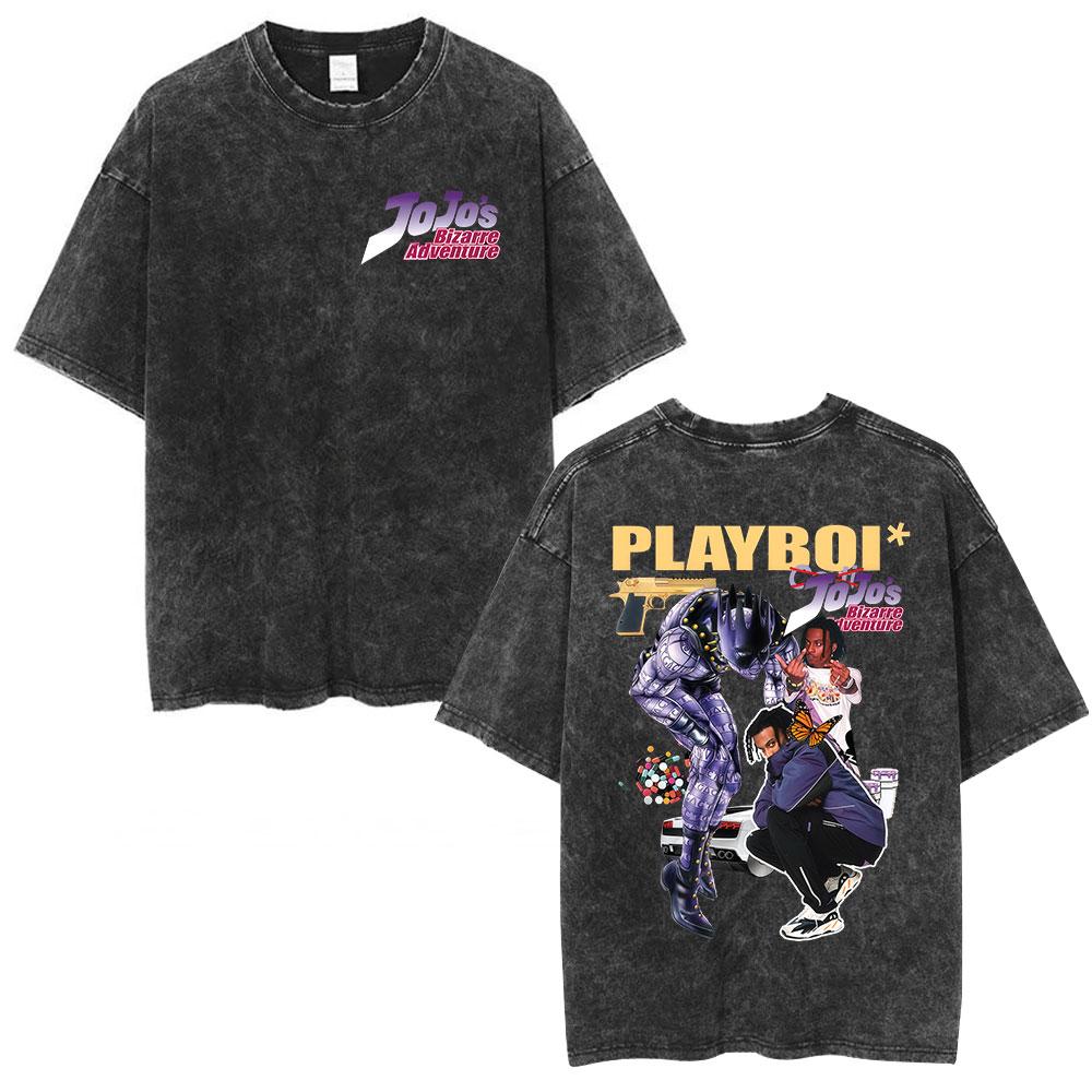 Anime Jojo Bizarre Adventure Vintage Acid Washed T Shirt STEEL BALL RUN Gyro Zeppeli Diego Brando Johnny Joestar Manga Tshirt S
Anime Jojo Bizarre Adventure Vintage Acid Washed T Shirt STEEL BALL RUN Gyro Zeppeli Diego Brando Johnny Joestar Manga Tshirt S
