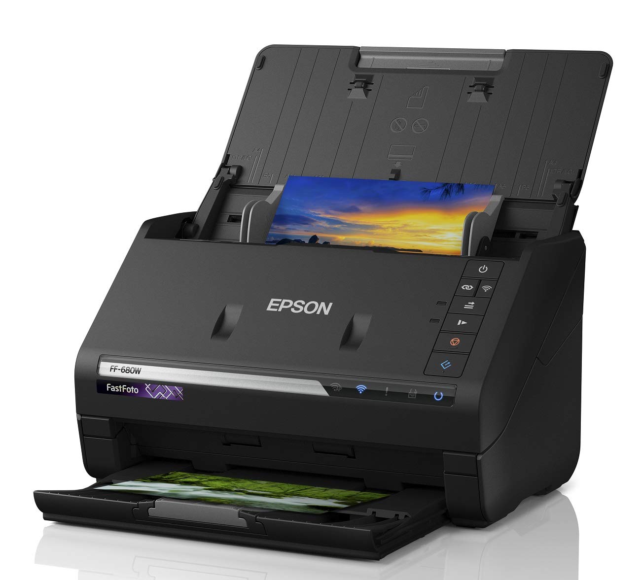 Фотосканер Epson photo FF-680W (Подача аркушів/A4/сумісність з USB/сумісність з Wi-Fi/просте сканування)
Фотосканер Epson photo FF-680W (Подача аркушів/A4/сумісність з USB/сумісність з Wi-Fi/просте сканування)
