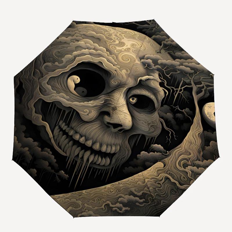 1pc Moon Skull Auto Windproof Umbrella 8 Rib Portable Folding Black Iron Frame for Outdoor, Beach, Travel, Beach Umbrella055
1pc Moon Skull Auto Windproof Umbrella 8 Rib Portable Folding Black Iron Frame for Outdoor, Beach, Travel, Beach Umbrella055