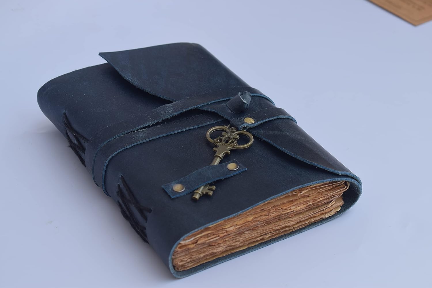 Overdose Deckle Blue with Key Leather Journals Travel Sketch Writing Diary Leather Bound Notebook Sketchbook Book of Shadows Handmade Vintage Deckle
Overdose Deckle Blue with Key Leather Journals Travel Sketch Writing Diary Leather Bound Notebook Sketchbook Book of Shadows Handmade Vintage Deckle