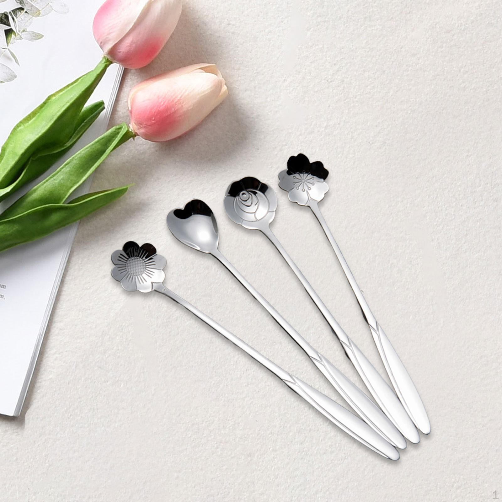 Набор из 4 ложек с цветочным узором, современные столовые приборы для торта, десертные ложки с длинной ручкой для кофейного бара серебряный
Набор из 4 ложек с цветочным узором, современные столовые приборы для торта, десертные ложки с длинной ручкой для кофейного бара серебряный