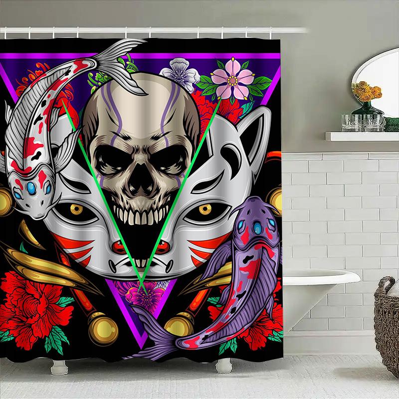 Tuniu Skull Japanese Mask Shower Curtain Decor Graphic Art Design Room Divider Unique Wall Decor W60H190(CM)-1 Pcs
Tuniu Skull Japanese Mask Shower Curtain Decor Graphic Art Design Room Divider Unique Wall Decor W60H190(CM)-1 Pcs