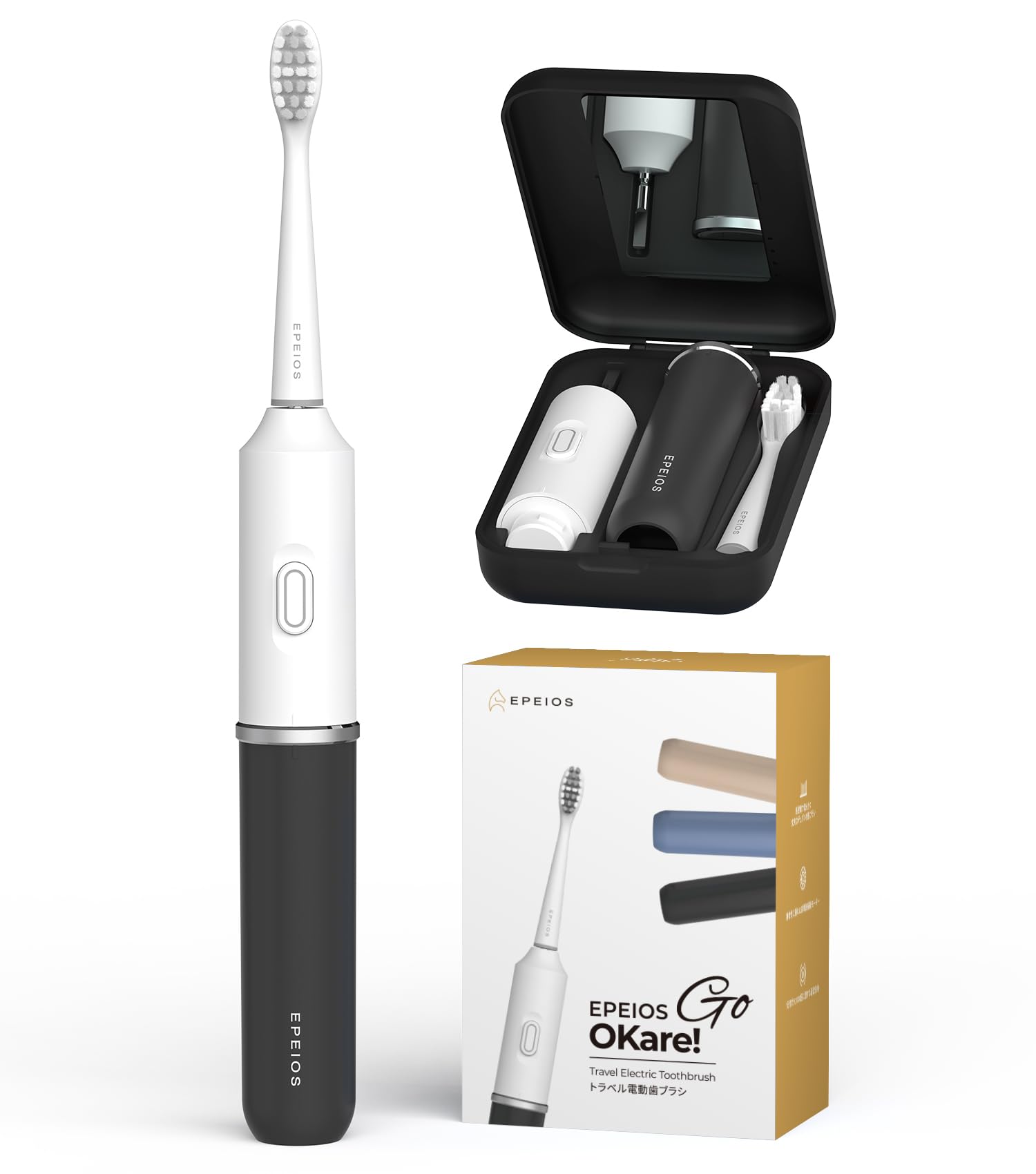Epeios Sonic Electric Toothbrush with Carrying Replacement Brush Heads Ideal for Gift GO - Portable, Case, (60-day use), Type-C Rechargeable, Travel, чорний
Epeios Sonic Electric Toothbrush with Carrying Replacement Brush Heads Ideal for Gift GO - Portable, Case, (60-day use), Type-C Rechargeable, Travel, чорний