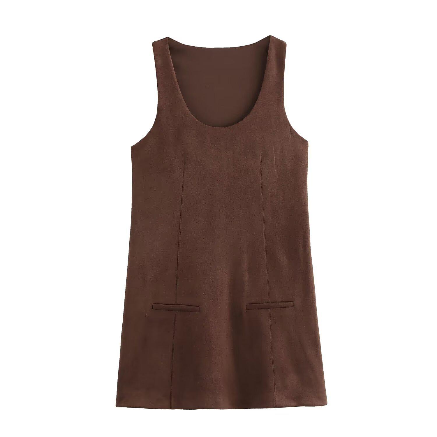 2024 Winter Women s Retro U-Neck Suede Effect Sleeveless Short Dress - European & American Style Extra Small
2024 Winter Women s Retro U-Neck Suede Effect Sleeveless Short Dress - European & American Style Extra Small